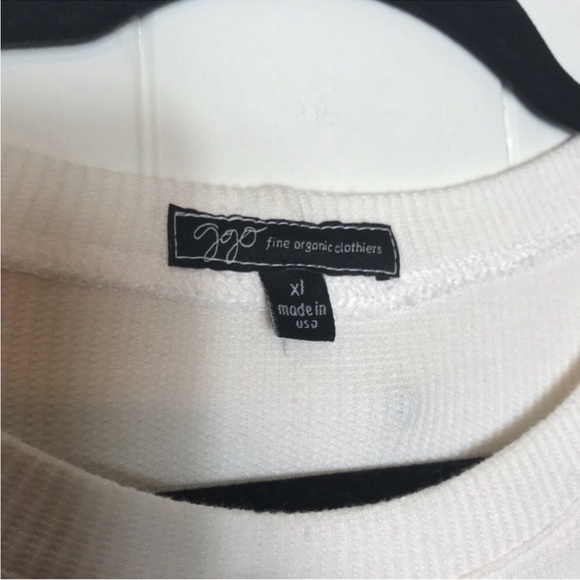 GGO Fine Organic Clothier Thermal Ombré Long Sleeve Top Shirt Coral White XL - Picture 7 of 7